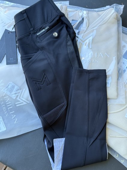 Jezdecké legíny TECH, černé, Maximilian Equestrian