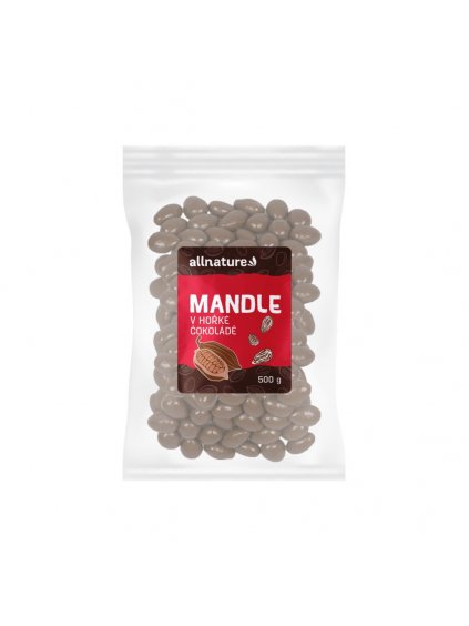 Allnature - Mandle v hořké čokoládě 500 g