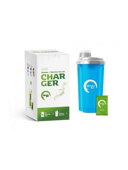 7027 bio matcha tea charger s500 modry sejkr 500 ml 15 sacku caje energie a antioxidanty
