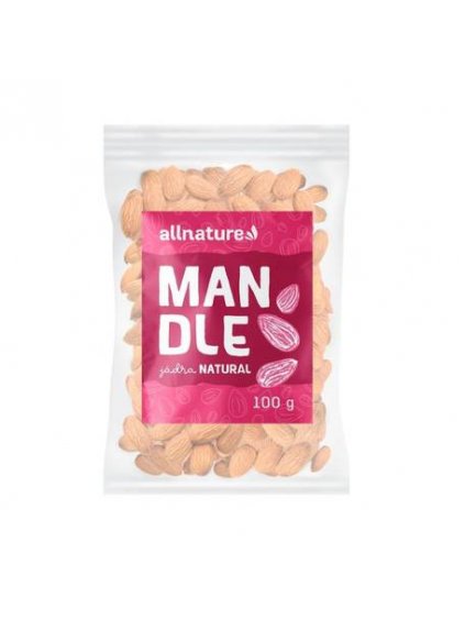 Allnature - Mandle jádra natural 100 g - po expiraci