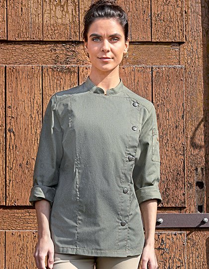 Dámská Chef Jacket Jeans-Style (Barva Vintage Blue (ca. Pantone 2108C), Velikost 34)