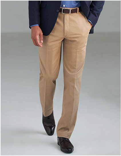 Business Casual Denver Pánské klasické střih Chino (Barva Black, Velikost 32R(46)/32)