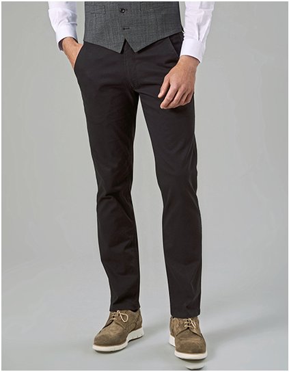 Business Casual Collection Miami Pánské fit Chino (Barva Beige, Velikost 28R(42)/31,5)
