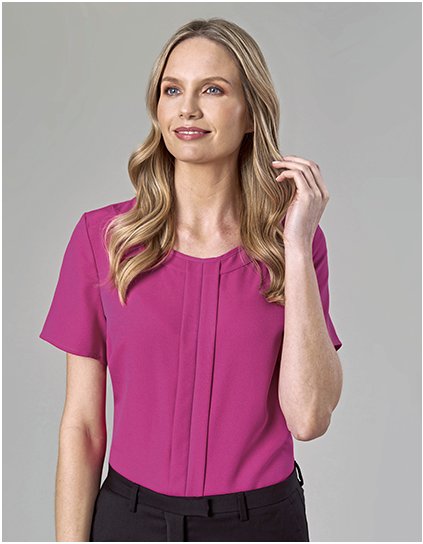 Dámská halenka Verona s krátkým rukávem (Barva Black, Velikost 6 (34))