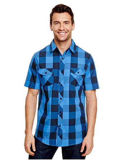 Flanelové kalhoty Jogger (Barva Black - Blue (Checked), Velikost S)