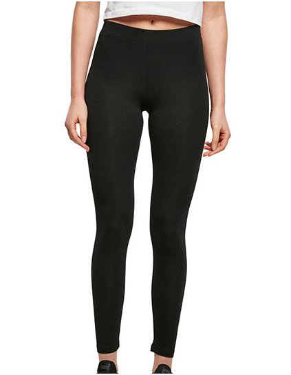 Dámské strečové žerzejové legíny (Barva Black, Velikost XS)