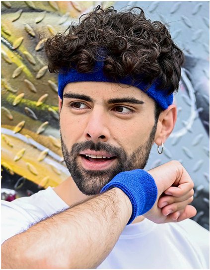 Potní pásek s popiskem (Barva Black, Velikost One Size)