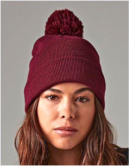Originální Pom Pom Beanie (Barva Black, Velikost One Size)