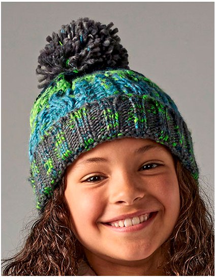 Junior vývrtka Pom Pom Beanie (Barva Electric Grey, Velikost One Size)