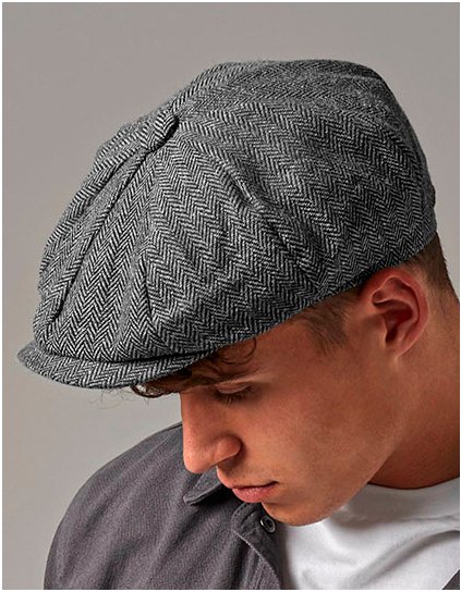 Chlapecká čepice Heritage Baker (Barva Charcoal Herringbone, Velikost S/M)