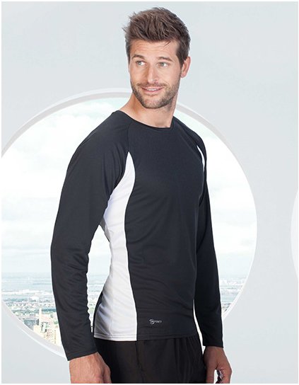 Technologické tričko Racer s dlouhým rukávem (Barva Black, Velikost XS)