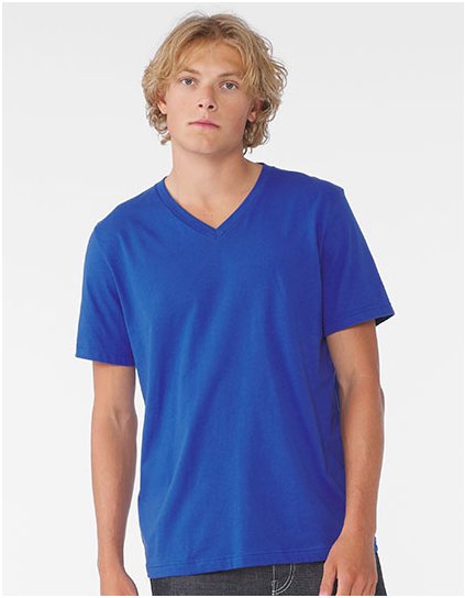 Unisex tričko s krátkým rukávem a výstřihem do V (Barva Black, Velikost S)
