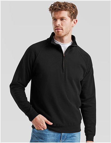 Klasická mikina na zip (Barva Black, Velikost S)