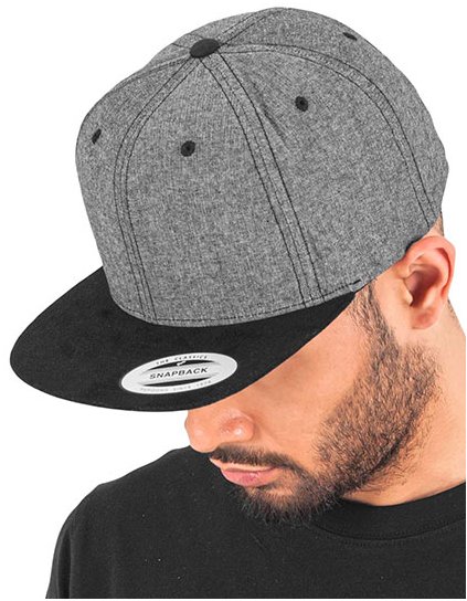 Chambray-Suede Snapback (Barva Black, Velikost One Size)