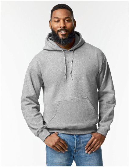 Mikina pro dospělé s kapucí DryBlend® (Barva Ash (Heather), Velikost S)