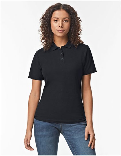 Dámské piqué polo Softstyle® (Barva Black, Velikost S)