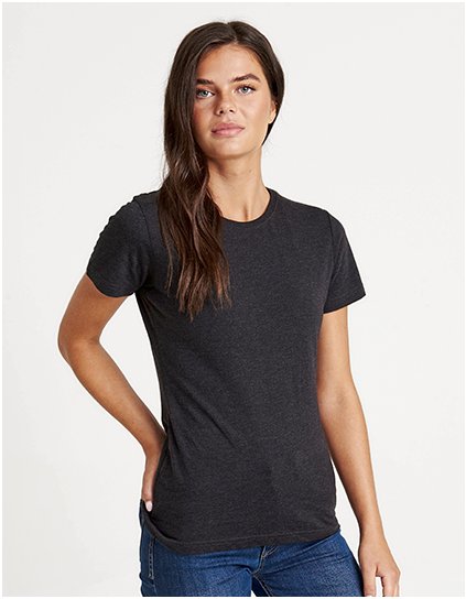 Dámská Tri-Blend T (Barva Heather Black, Velikost S)