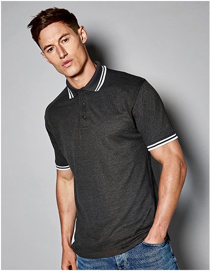 Classic Fit Superwash® 60º Tiped Collar Polo (Barva Black, Velikost S)