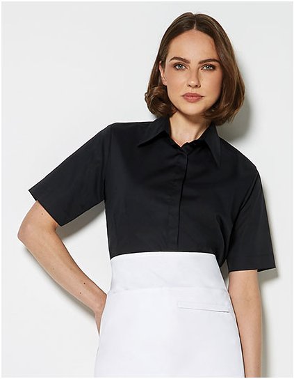 Dámská košile střihu na míru s krátkým rukávem (Barva Black, Velikost 34 (XS/8))