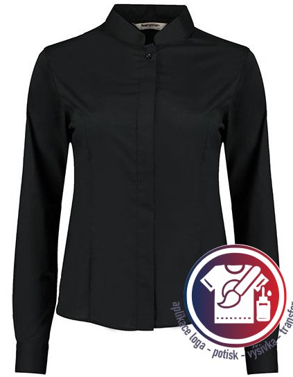 Women`s Tailored Fit Bar Shirt Mandarin Collar Long Sleeve  G_K740