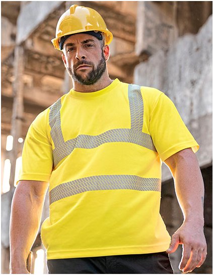 Hi-Vis zlomené reflexní prémiové tričko Alhambra (Barva Signal Yellow, Velikost S)
