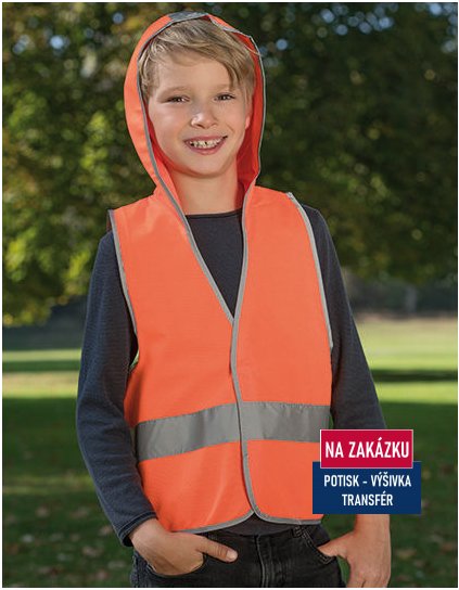 Kids` Hooded Safety Vest EN 1150  G_KX504