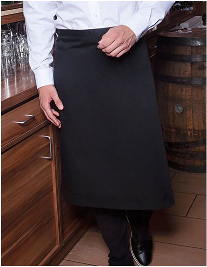 Bistro Zástěra Basic (Barva Black (ca. Pantone 419C), Velikost 100 x 75 cm)