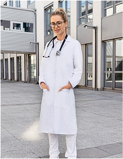 Dámské  pracovní kabát Basic (Barva White, Velikost XS)