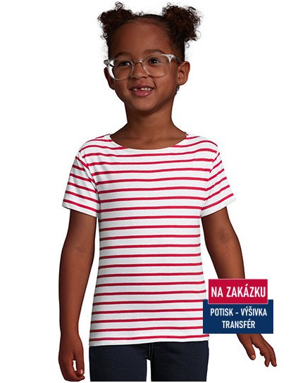Kids` Round Neck Striped T-Shirt Miles  G_L01400