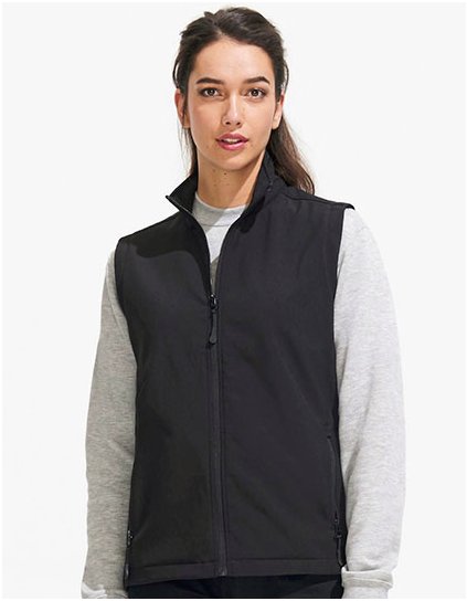 Dámská závodní bodywarmer Softshell (Barva Black, Velikost S)