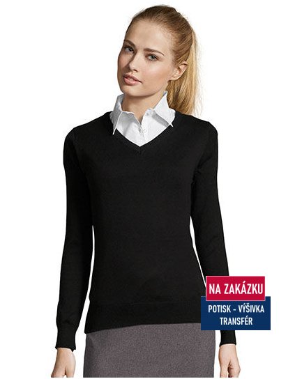 Women`s V Neck Sweater Galaxy  G_L411