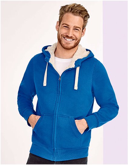 Unisex bunda na zip Sherpa (Barva Black, Velikost XXS)