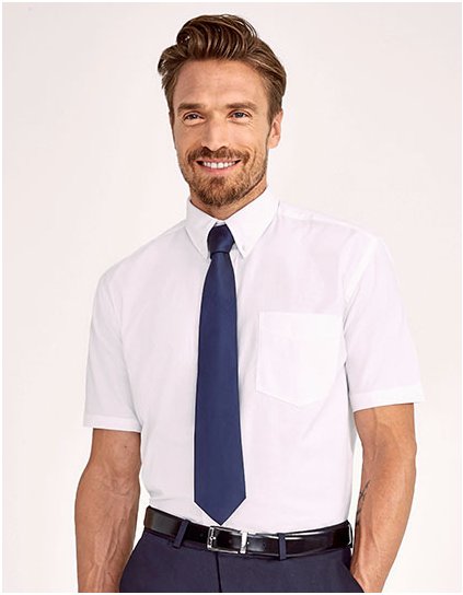 Pánská Oxford-Shirt Brisbane s krátkým rukávem (Barva Sky Blue, Velikost S)