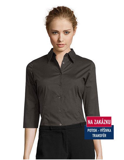 Ladies` Stretch-3/4-Sleeve Blouse Effect  G_L631