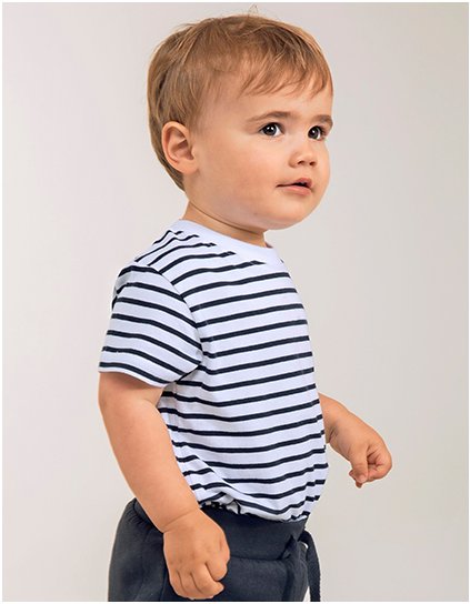 Pruhované tričko s krátkým rukávem (Barva White, Velikost 0/6 months)