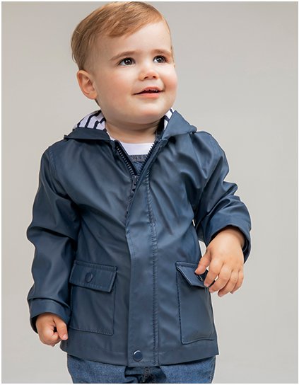 Bunda do deště (Barva Navy, Velikost 6/12 months)