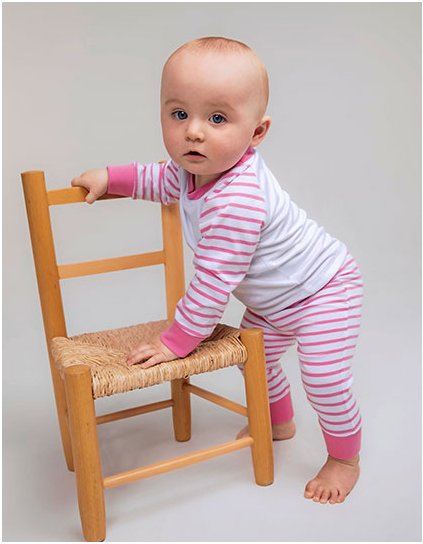 Pruhované pyžamo (Barva Navy Stripe, Velikost 0/6 months)