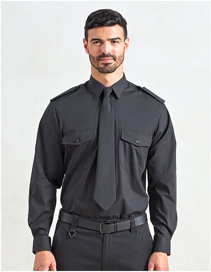 Pilotní košile s dlouhým rukávem (Barva Black (ca. Pantone Black C), Velikost 37 (14H))