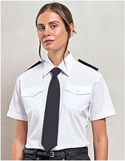 Dámská pilotní košile s krátkým rukávem (Barva White, Velikost 36 (XS/8))