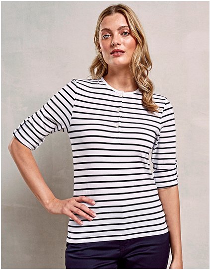 Dámské triko s dlouhým Johnem Roll Sleeve (Barva White, Velikost XS)