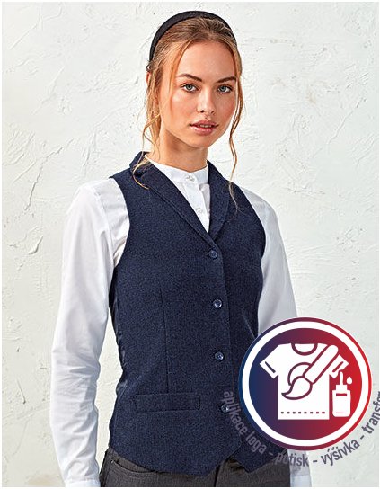 Ladies Herringbone Waistcoat  G_PW626