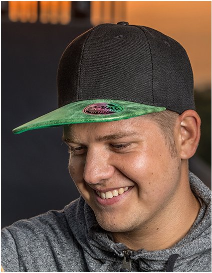 Kšiltovka Bronx Flat Glitter Peak Snapback (Barva Black, Velikost One Size)