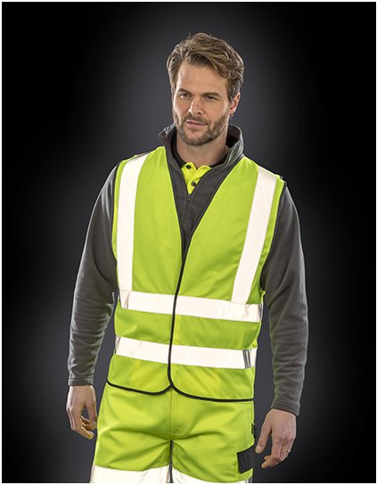 High Vis dálniční vesta a (Barva Fluorescent Orange, Velikost S/M)