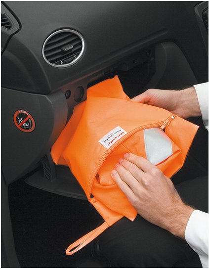 Úložný vak na bezpečnostní vesta u (Barva Fluorescent Orange, Velikost 26 x 33 cm)