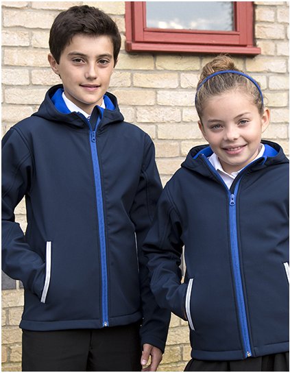 Youth TX Performance Soft Shell bunda s kapucí (Barva Black, Velikost XL (11-12))