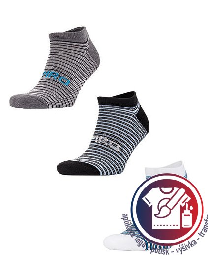 3-Pack Mixed Stripe Coolmax Sneaker Socks  G_RT295