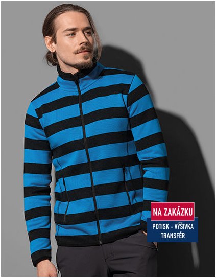 Active Striped Fleece Jacket for men  G_S5090