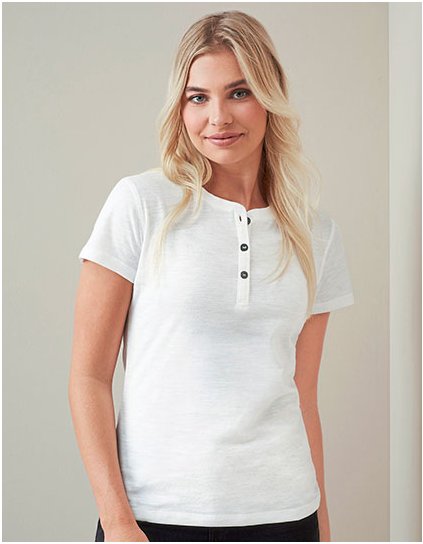 Dámské tričko Sharon Henley (Barva White, Velikost S)