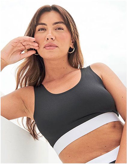 Dámská móda Crop Top (Barva Black, Velikost XS)