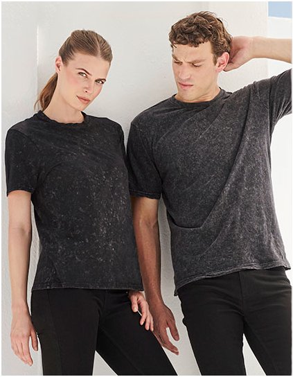 Unisex Washed Band T (Barva Washed Black, Velikost XXS)